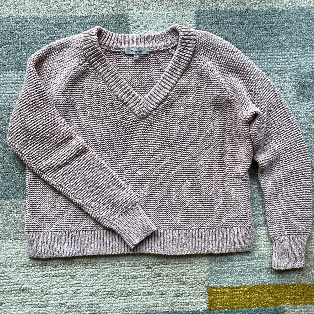 UNTIL 6/20! Madewell V-Neck Crop Sweater Wisteria